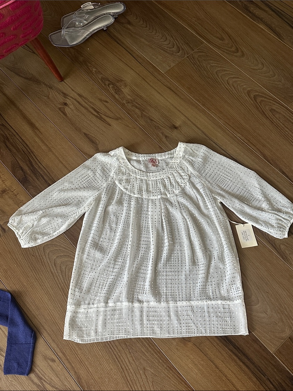 Aka New York white blouse